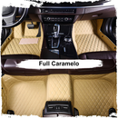 Conjunto de tapetes automotivos de luxo da Viva Lar, com acabamento sob medida para conforto e estilo no carro.
