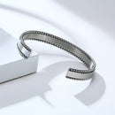 Bracelete Serrato em Aço Inoxidável Silver - Tamanho Ajustável