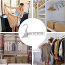 Kit com 4 porta cabides ModernLar, feitos de material durável, ideais para organizar roupas em casa ou na mala de viagem.