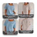 Blusa Amora™ em algodão leve com botões laterais, caimento solto e estilo natural, de tecido confortável e design casual.