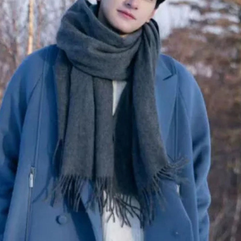 Cachecol Pashmina Unissex com Franjas em Poliéster 230g