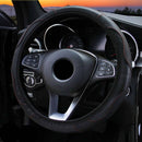 Capa de volante universal de couro para carro, compatível com vários modelos, marca Viva Lar, vista frontal da capa.