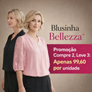 Blusinha Bellezza™ em popelina com mangas translúcidas da ModernLar, modelo elegante e leve para looks femininos.