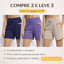 Shorts Alícia Comfort™ da ModernLar em malha leve com forro, estilo casual e liberdade total, sem aperto ou incômodo.