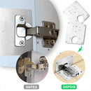 Kit Modern Lar ReparaFácil™ com suportes premium para restauração de dobradiças, ideal para reparos de portas e móveis.