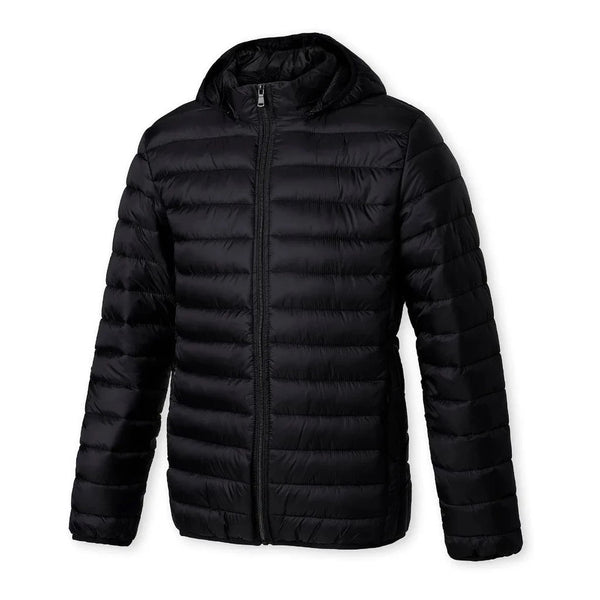 Jaqueta Masculina Puffer Peluciada com Capuz Removível