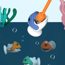 Jogo de Pesca Magnética Infantil com 12 Peixinhos e 2 Varinhas – Brinquedo Educativo em Formato de Dinossauro