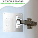 Kit Modern Lar ReparaFácil™ com suportes premium para restauração de dobradiças, incluindo ferramentas e componentes duráveis.