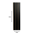 Kit 20 Painéis de Revestimento Ripado Decorativo em MDF – 45x11cm para Parede
