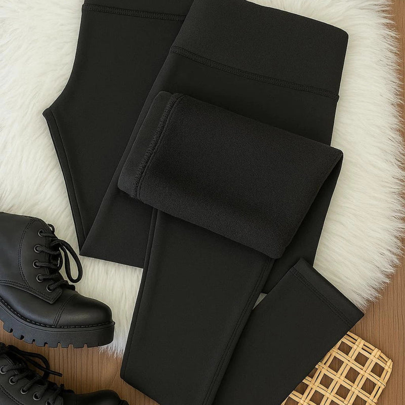 Kit com 3 Leggings Femininas Flaneladas Peluciadas para Inverno