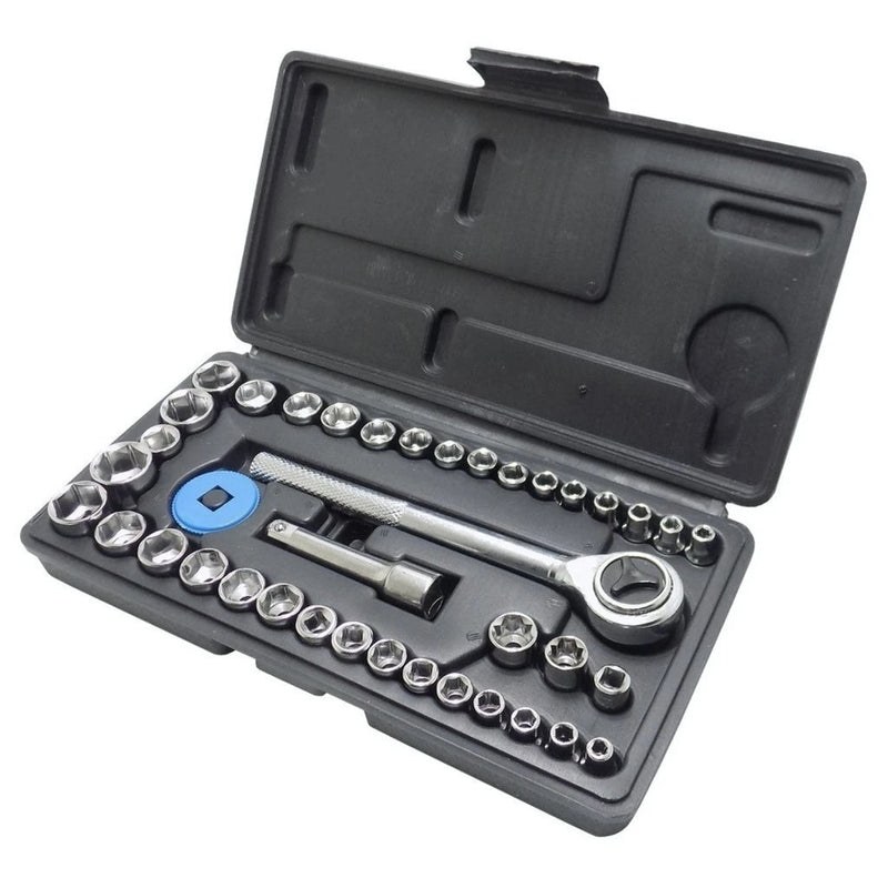 Kit com 46 Peças de Ferramentas Multifuncional com Maleta