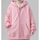 Moletom Unissex de Inverno Básico com Zíper e Capuz