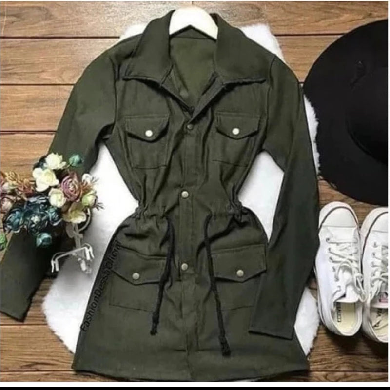 Parka Feminina Sobretudo em Bengaline