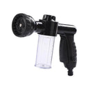 Pistola 2 em 1 Água e Sabão Viva Lar Max Jet, ferramenta de limpeza com mangueira e acionamento de spray em destaque.