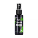 Revitalizador de plásticos automotivos AutoGlow™ da Viva Lar, com embalagem e detalhes do produto visíveis na imagem.