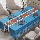 Toalha de mesa Califórnia™ Decor da ModernLar, com acabamento impermeável, ideal para proteger e decorar sua mesa em casa.