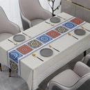 Toalha de mesa Califórnia™ Decor da ModernLar, com acabamento impermeável, em estampa moderna para proteger e decorar sua mesa.