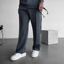 Calça Zurich™ de alfaiataria com caimento solto, estilo esportivo fino, masculina, da marca ModernLar.