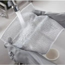 Toalhas de aço inoxidável ModernLar CleanFiber™, duráveis e eficazes para limpeza de sujeira difícil na cozinha.