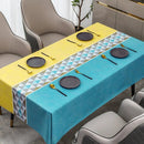 Toalha de mesa Califórnia™ Decor da ModernLar, com acabamento elegante e superfície impermeável, ideal para proteger sua mesa.