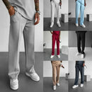 Calça Zurich™ masculina, estilo alfaiataria com caimento solto, roupa moderna para esporte fino, imagem em fundo neutro.