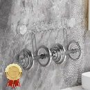Organizador de utensílios de parede ModernLar, multiuso, com prateleiras e ganchos para cozinha ou banheiro, design moderno.