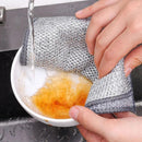 Toalhas de aço inoxidável ModernLar CleanFiber™ para limpeza eficiente e durável, ideal para sujeira difícil na cozinha.
