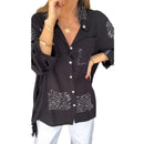 Camisa de seda ModernLar Poema com detalhes elegantes, caimento perfeito e design sofisticado, exibida em close na imagem.