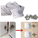 Kit Modern Lar ReparaFácil™ com suportes premium para restauração de dobradiças, ferramenta para reparo de móveis.