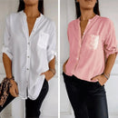 Camisa Ortência™ da ModernLar com brilho em strass luxuoso, detalhe de design elegante e tecido confortável, em fundo neutro.