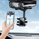 Suporte veicular para celular 360º Viva Lar DriveClip Pró fixado no painel com smartphone visível, para uso em veículos.