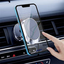 Suporte de telefone dobrável de metal para carro, compatível com dispositivos móveis, marca Viva Lar, acessório automotivo.