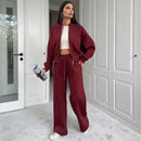 Conjunto Naomi™ em moletom premium com jaqueta de zíper, veste casual confortável, na cor cinza, da marca ModernLar.