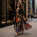Conjunto de vestido e sobretudo Florenza™ da ModernLar, elegante e versátil, ideal para todas as estações, mostrado na imagem.