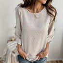 Blusinha Eliza™ da ModernLar em tecido texturizado de linho com popelina, estilo sofisticado e leve para mulher autêntica.