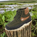 Coturno Tactical Edge da ModernLar, resistente, confortável e durável, ideal para terrenos variados, com detalhes em couro preto.