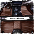 Kit de tapetes automotivos de luxo da Viva Lar, com acabamento sob medida, ideal para conforto e estilo no carro.