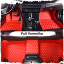 Kit de tapetes automotivos de luxo Viva Lar, sob medida, com acabamento elegante e detalhe em material resistente.