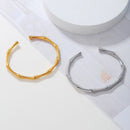 Bracelete Bamboo em Aço Inoxidável - Tamanho Único