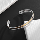 Bracelete Classic Luminare Prata e Dourado - Tamanho Ajustável