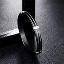 Bracelete Onyx Noir em Aço Inoxidável - Tamanho Único