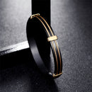 Bracelete Onyx Obsidian em Aço Inoxidável - Tamanho Único