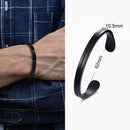 Bracelete Opulence Royale Black em Aço Inoxidável - Tamanho Ajustável