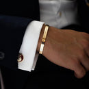 Bracelete Opulence Royale Gold em Aço Inoxidável - Tamanho Ajustável