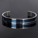 Bracelete Perforate Prata/Azul - Tamanho Único