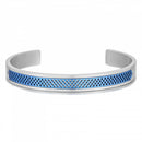 Bracelete Perforate Prata/Azul - Tamanho Único