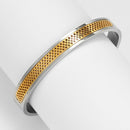 Bracelete Perforate Prata/Dourado - Tamanho Único