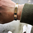 Bracelete Perforate Prata/Dourado - Tamanho Único