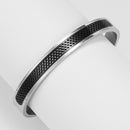 Bracelete Perforate Prata/Preto - Tamanho Único