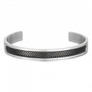Bracelete Perforate Prata/Preto - Tamanho Único